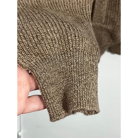 Paul Frederick Merino Wool Sweater XL Brown Full Zip Academia Preppy - Picture 5 of 6